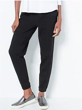 Logo Black Pull-On Slim Ankle Pants / Jogger Jeans 👖 Size 14
